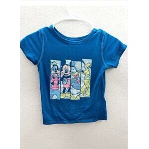 Childrens Disney Blue Mickey Mouse Short Sleeve Top Size XS